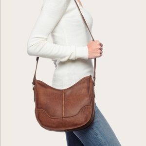 Frye Cara Saddle Crossbody Bag, Cognac
